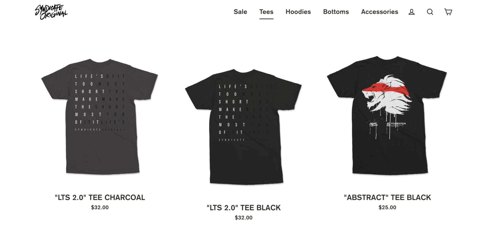 Merchandise website